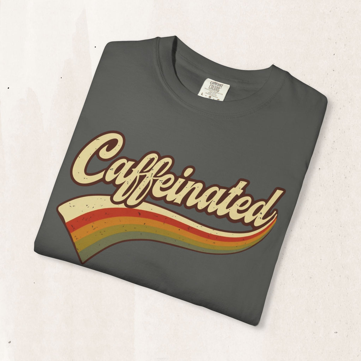 Caffeinated Retro Stripe Tee