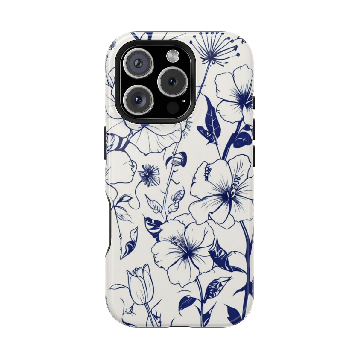 Floral Sketch Magnetic Phone Case, alternate view