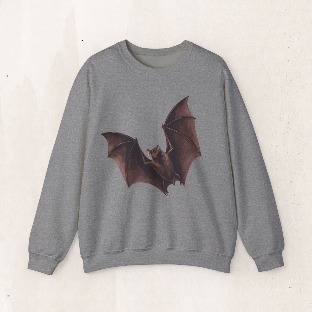 Flying Bat Graphic Crewneck Sweatshirt