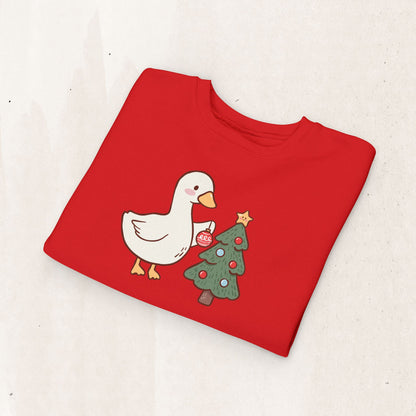Decorating Duck Toddler Christmas Sweatshirt