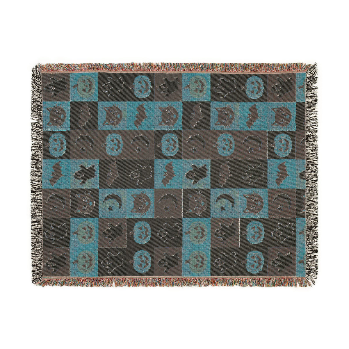 Halloween Patchwork Woven Blanket