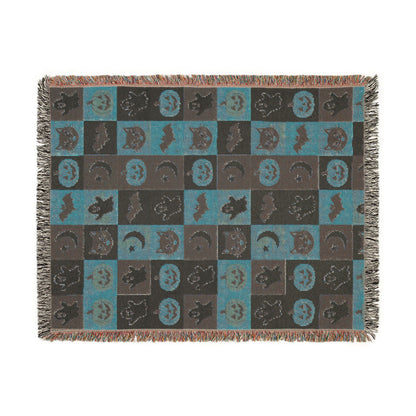 Halloween Patchwork Woven Blanket