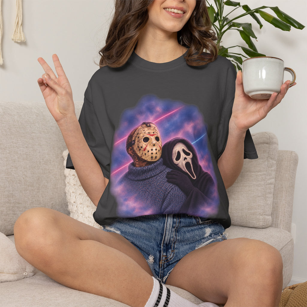 Jason Vorhees & Ghostface 80's Portrait Tee