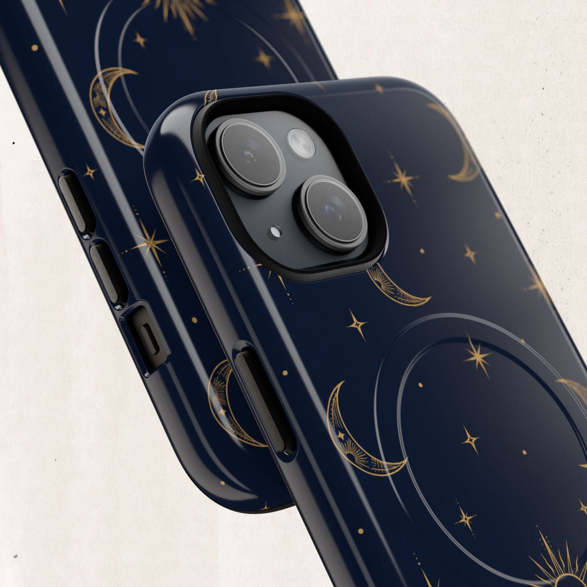 Magnetic Phone Case — Celestial Moon & Stars Tough Protective Cover