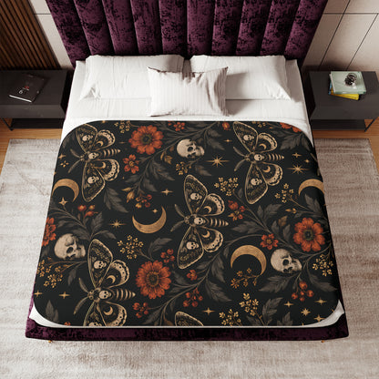 Mystic Moth Sherpa Blanket
