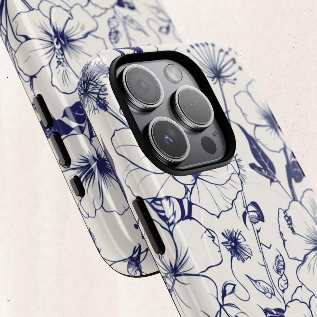 Floral Sketch Tough Magnetic Phone Case