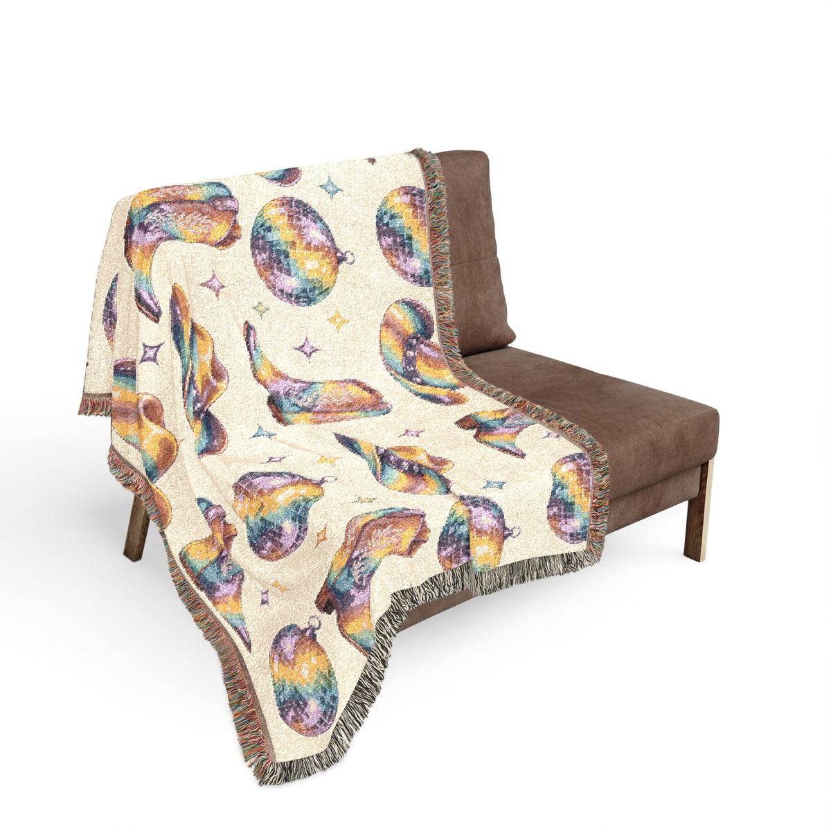 Rainbow Cowboy Woven Blanket