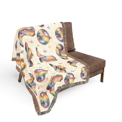 Rainbow Cowboy Woven Blanket