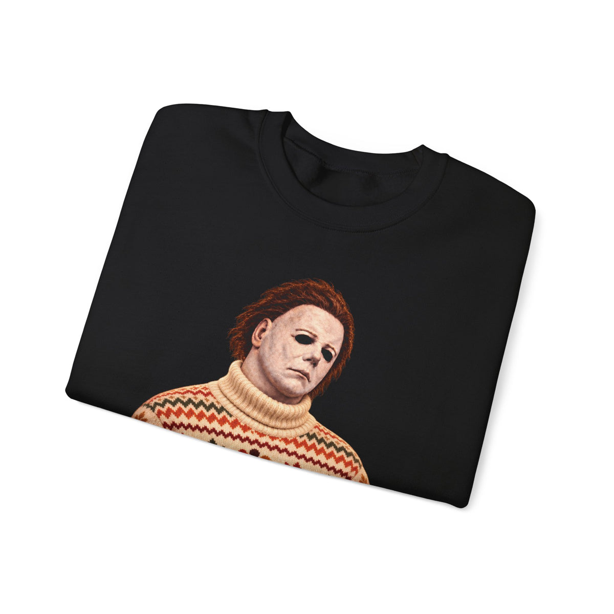 Michael Myers Thanksgiving horror crewneck sweatshirt in black