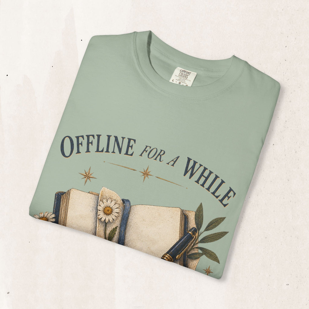 Offline for a While Tee in Bay, alternate view