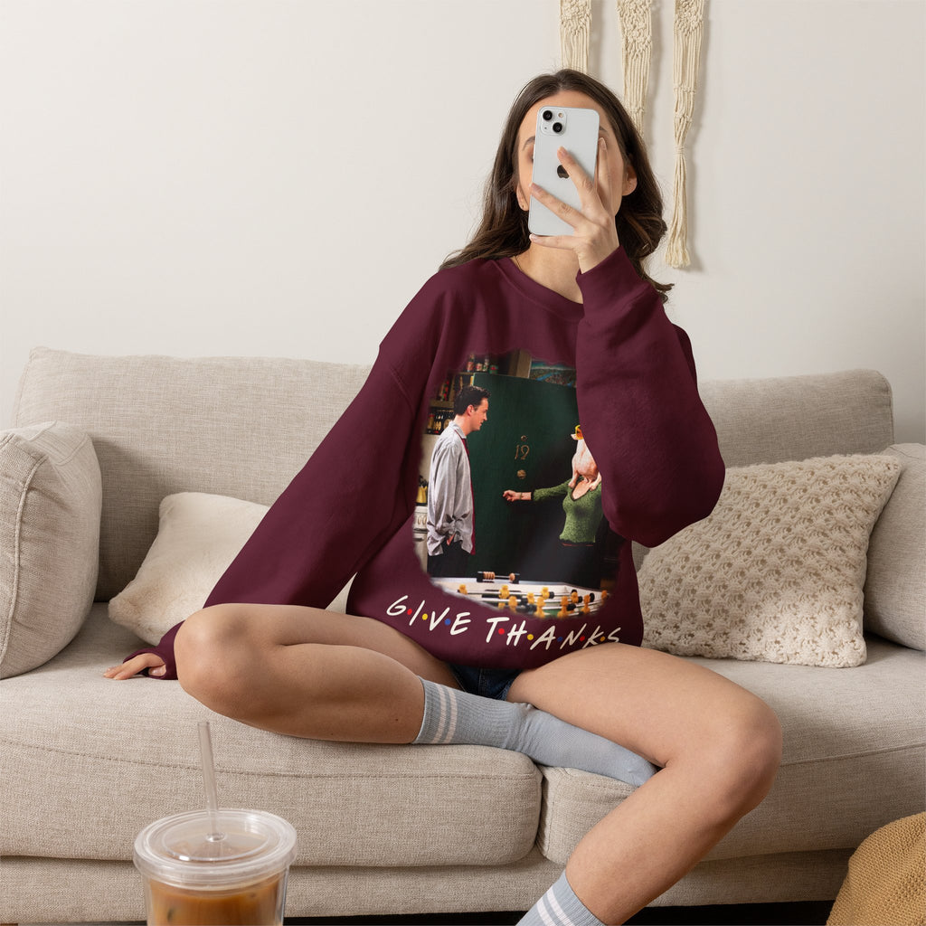 Give Thanks FRIENDS Thanksgiving Sweatshirt Printify