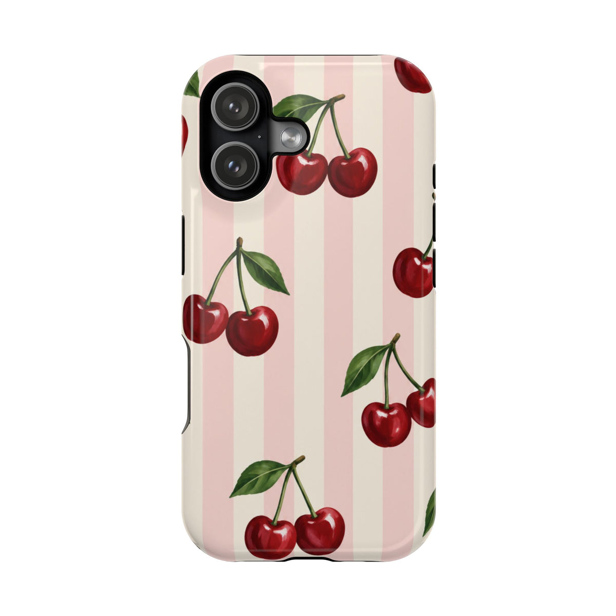 Cherry Stripe Magnetic Phone Case, alternate view