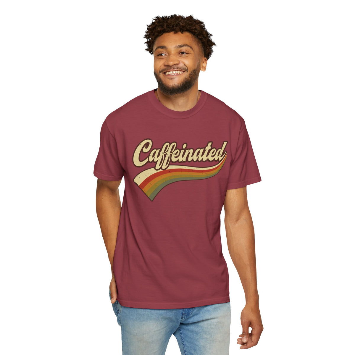 Caffeinated Retro Stripe Tee