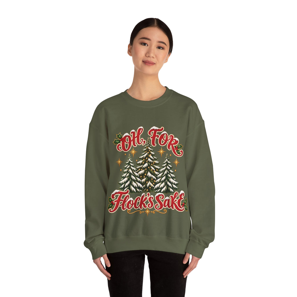 Oh For Flock’s SakeChristmas Tree Sweatshirt