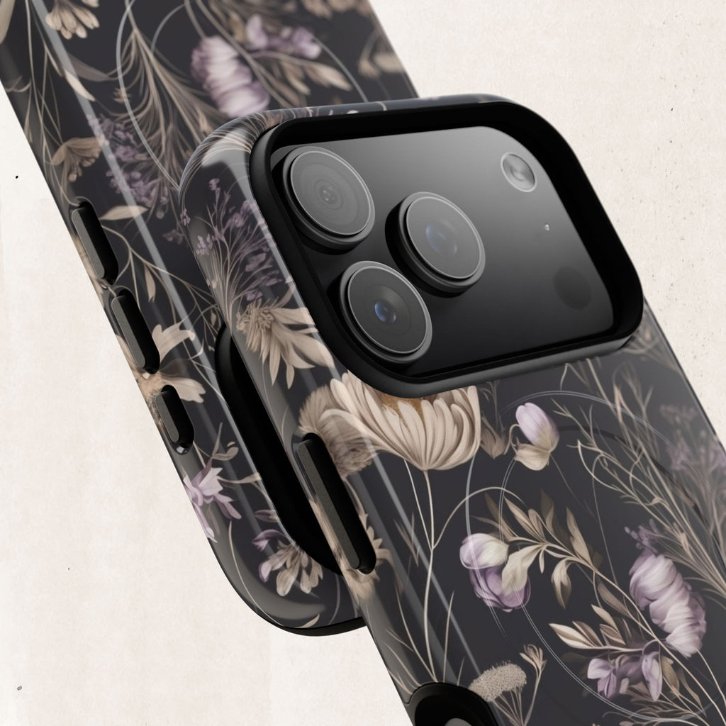 Floral Noir Tough Magnetic Phone Case