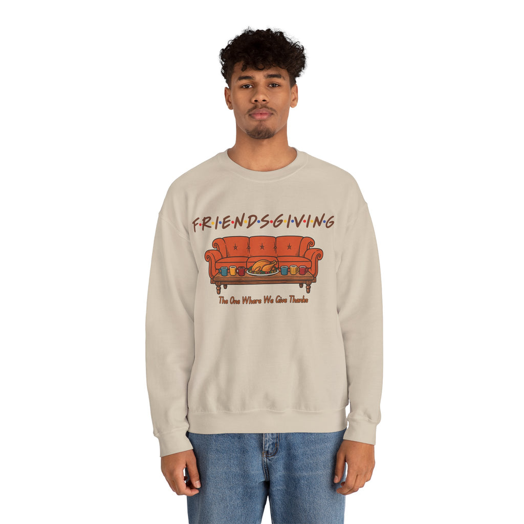Friendsgiving: The One Where We Give Thanks Crewneck Sweatshirt Printify