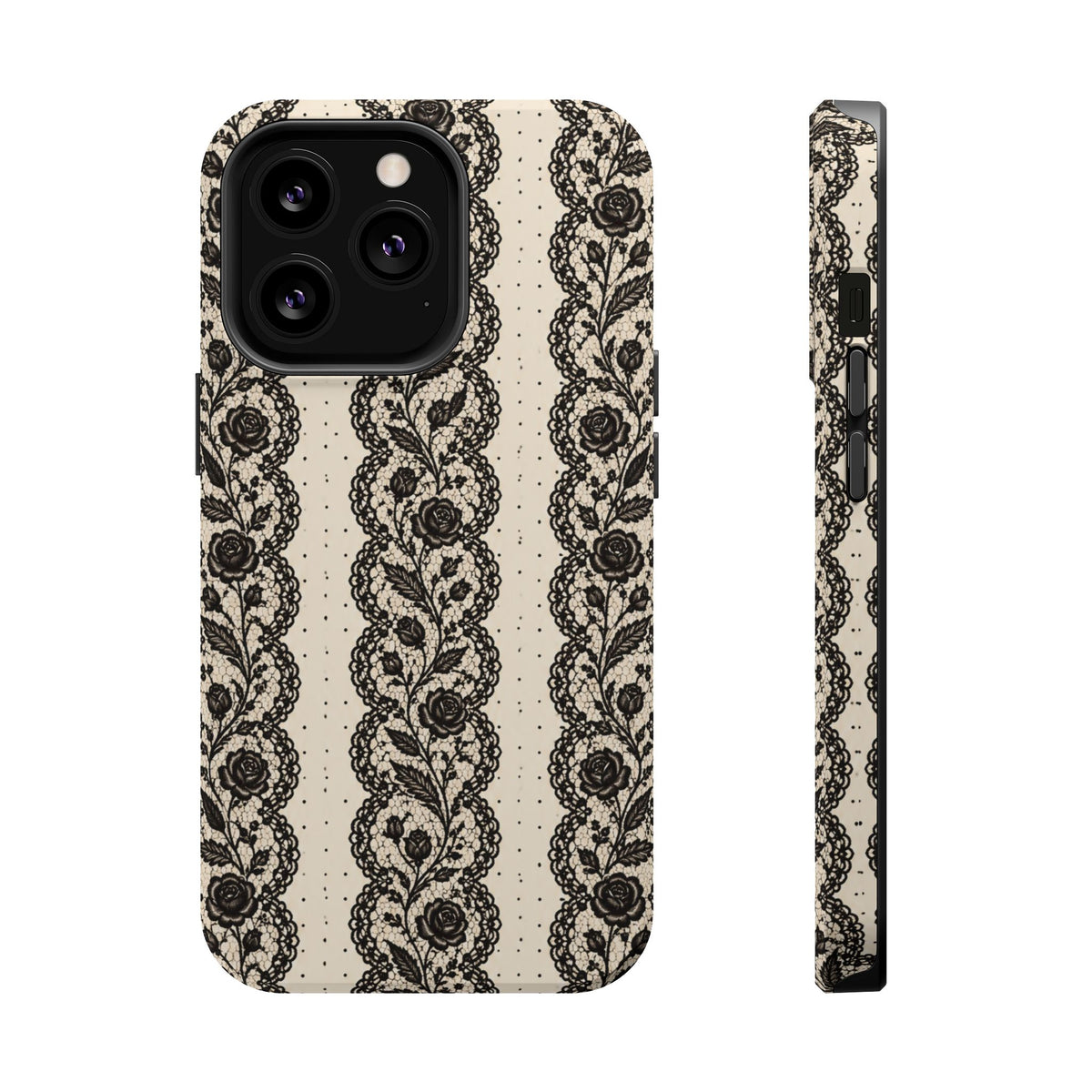 Lace Stripes Magnetic Phone Case, alternate view