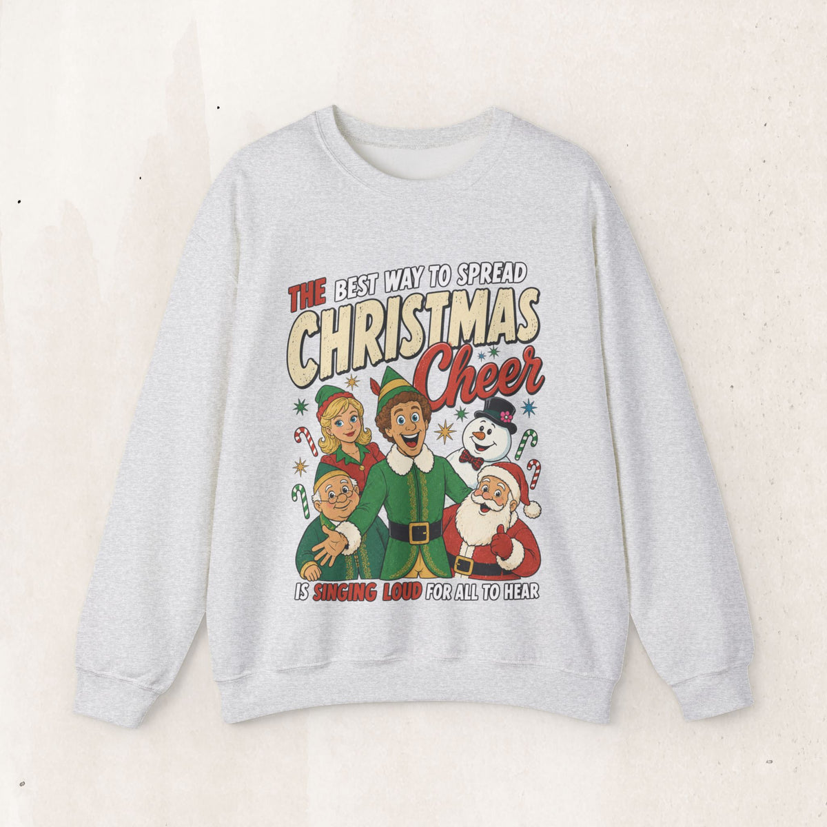 Elf "The Best Way to Spread Christmas Cheer" Christmas Crewneck Sweatshirt