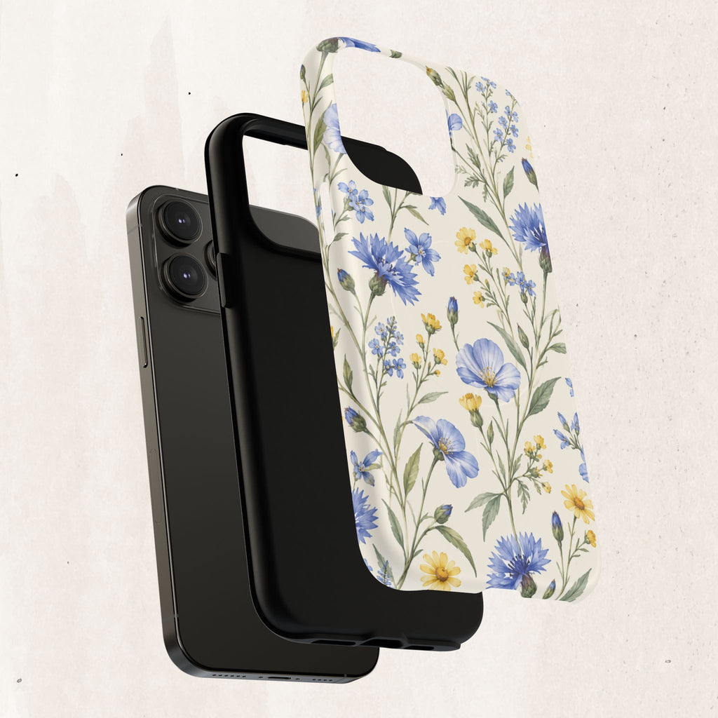 Floral Blue Cornflower  Magnetic Phone Case