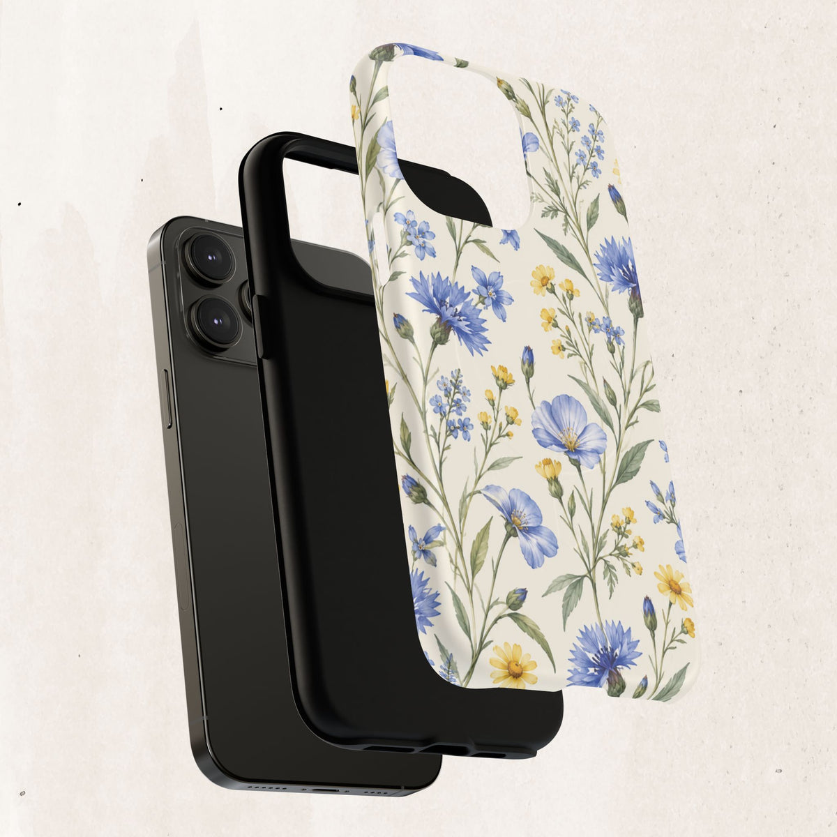 Floral Blue Cornflower  Magnetic Phone Case