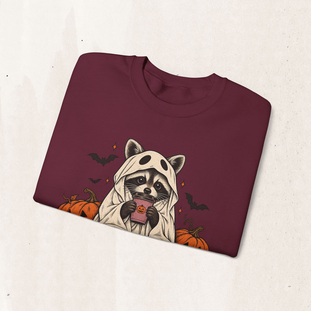 Halloween Raccoon Crewneck Sweatshirt