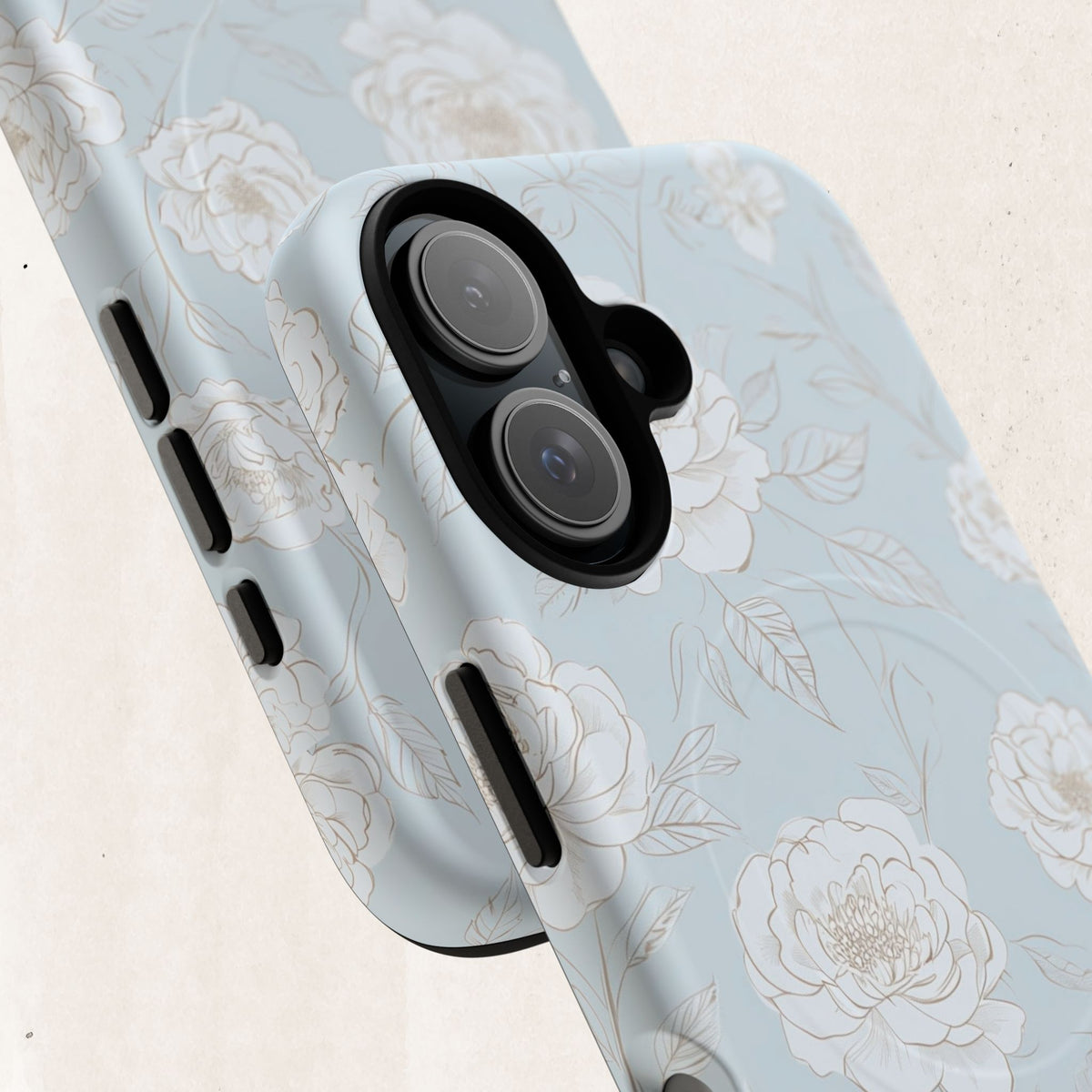 Blue Floral Tough Magnetic Phone Case
