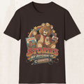 Teddy Ruxpin Graphic Tee – Retro 80s Toy Shirt – Dark Chocolate