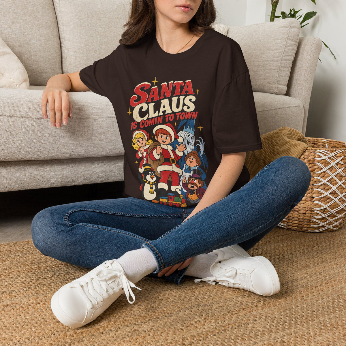 Santa Claus Is Comin' To Town Christmas Tee