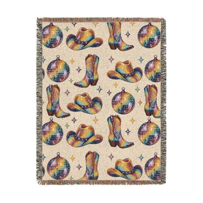 Rainbow Cowboy Woven Blanket