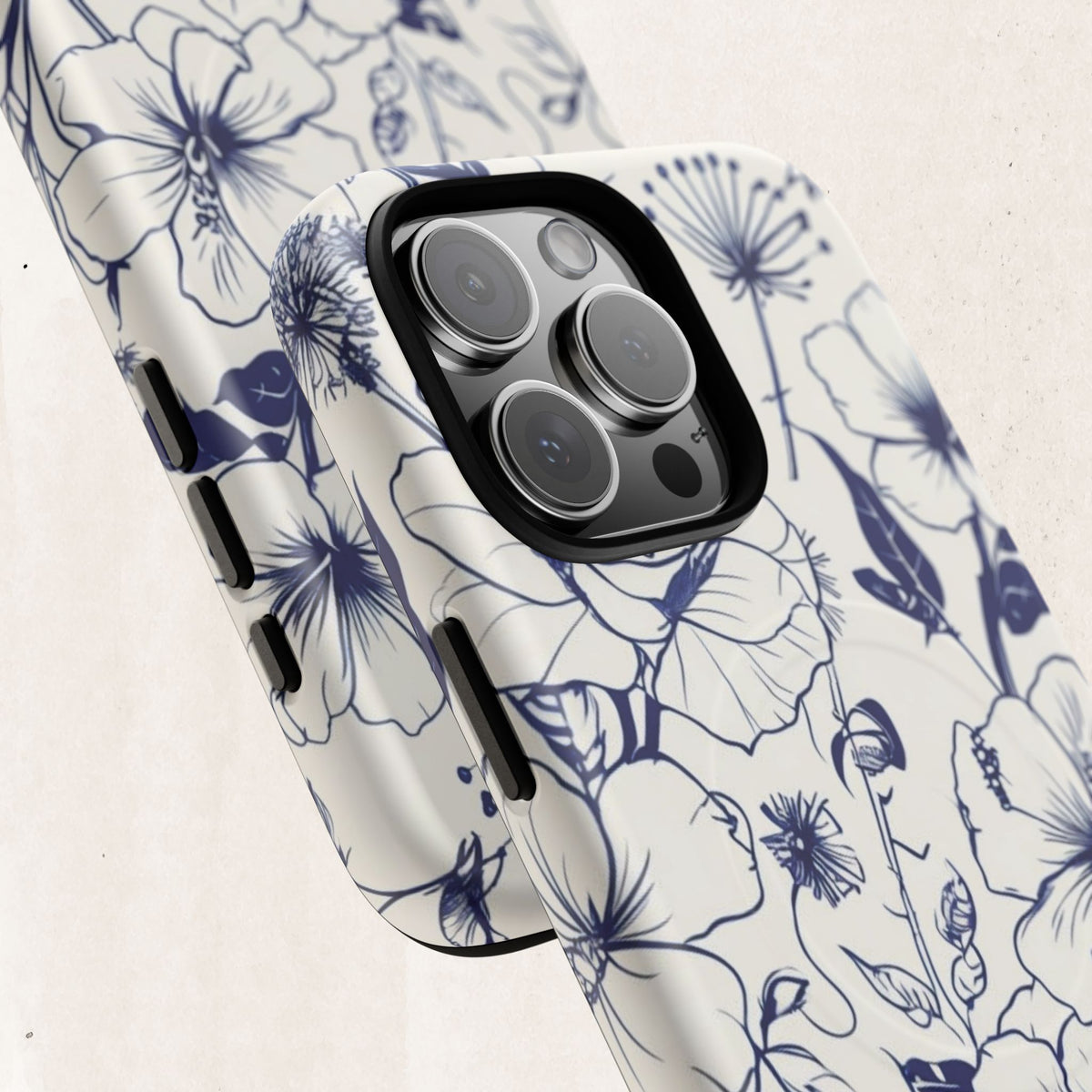 Floral Sketch Tough Magnetic Phone Case