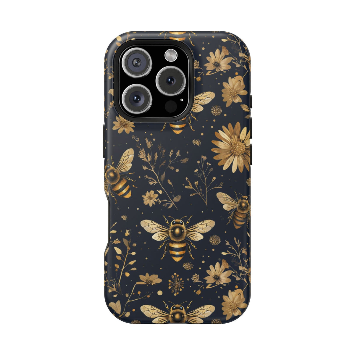 Gold Bees & Daisies Magnetic Tough Case, alternate view