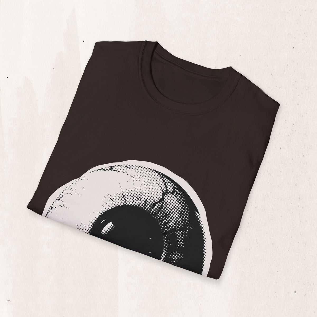 Surreal Eyeball Graphic Tee in Dark Chocolate, alternate view