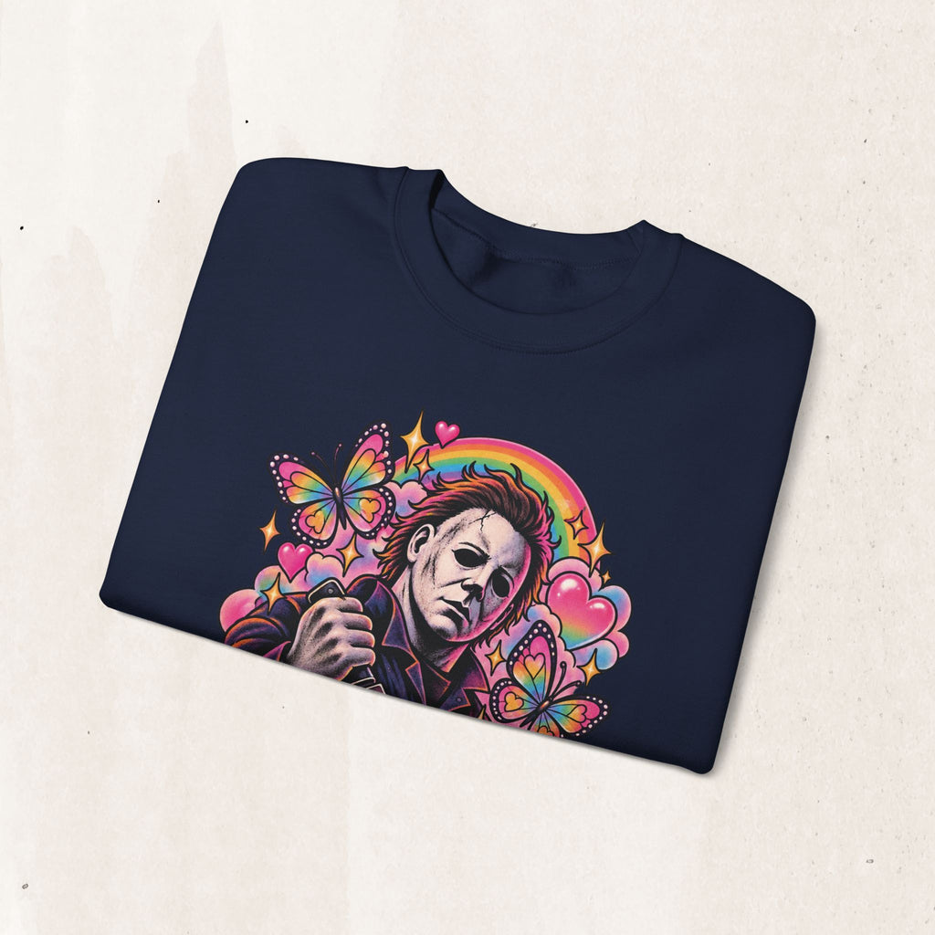 Colorful Michael Myers Horror Heart Crewneck