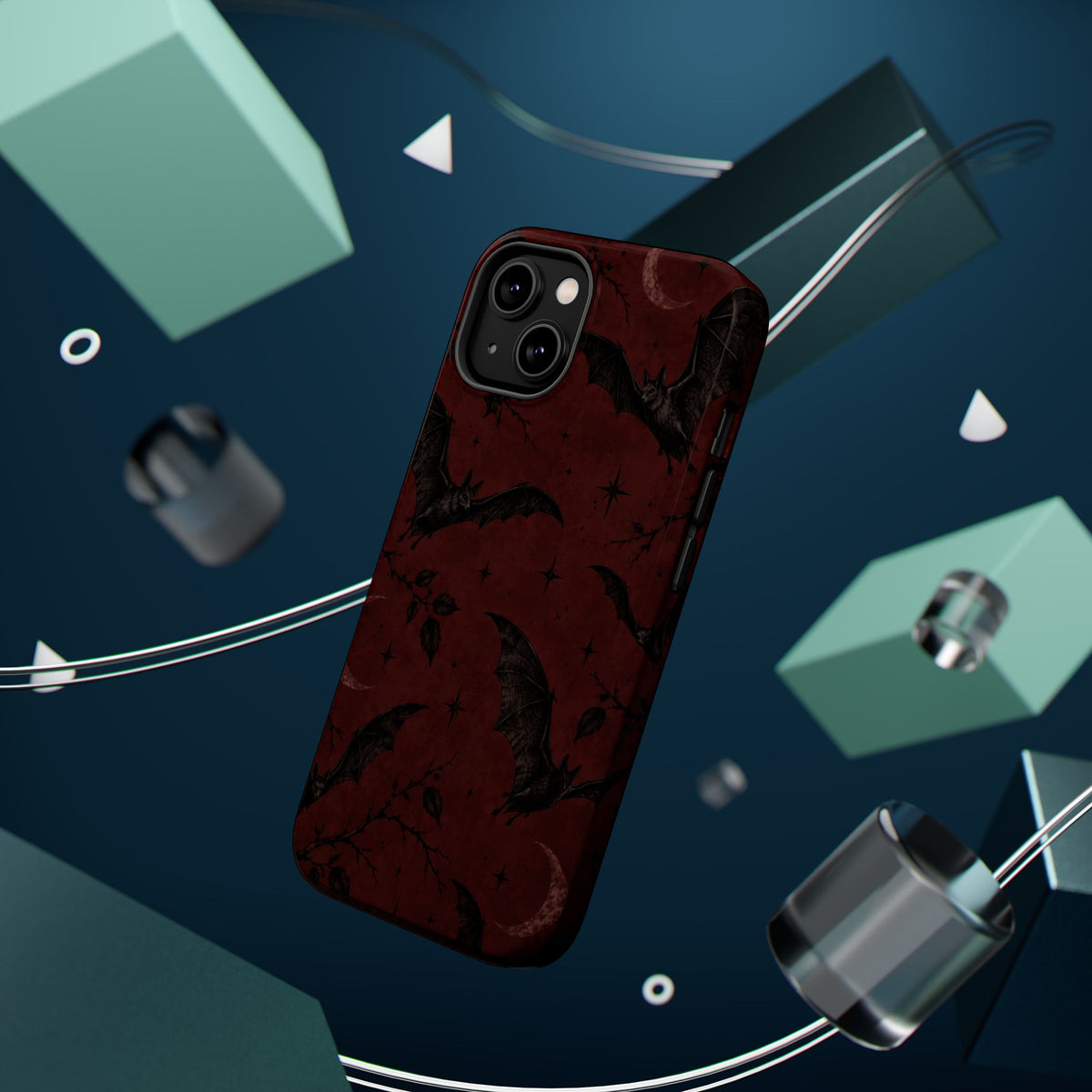 Gothic Bat Moon Magnetic Phone Case, alternate view