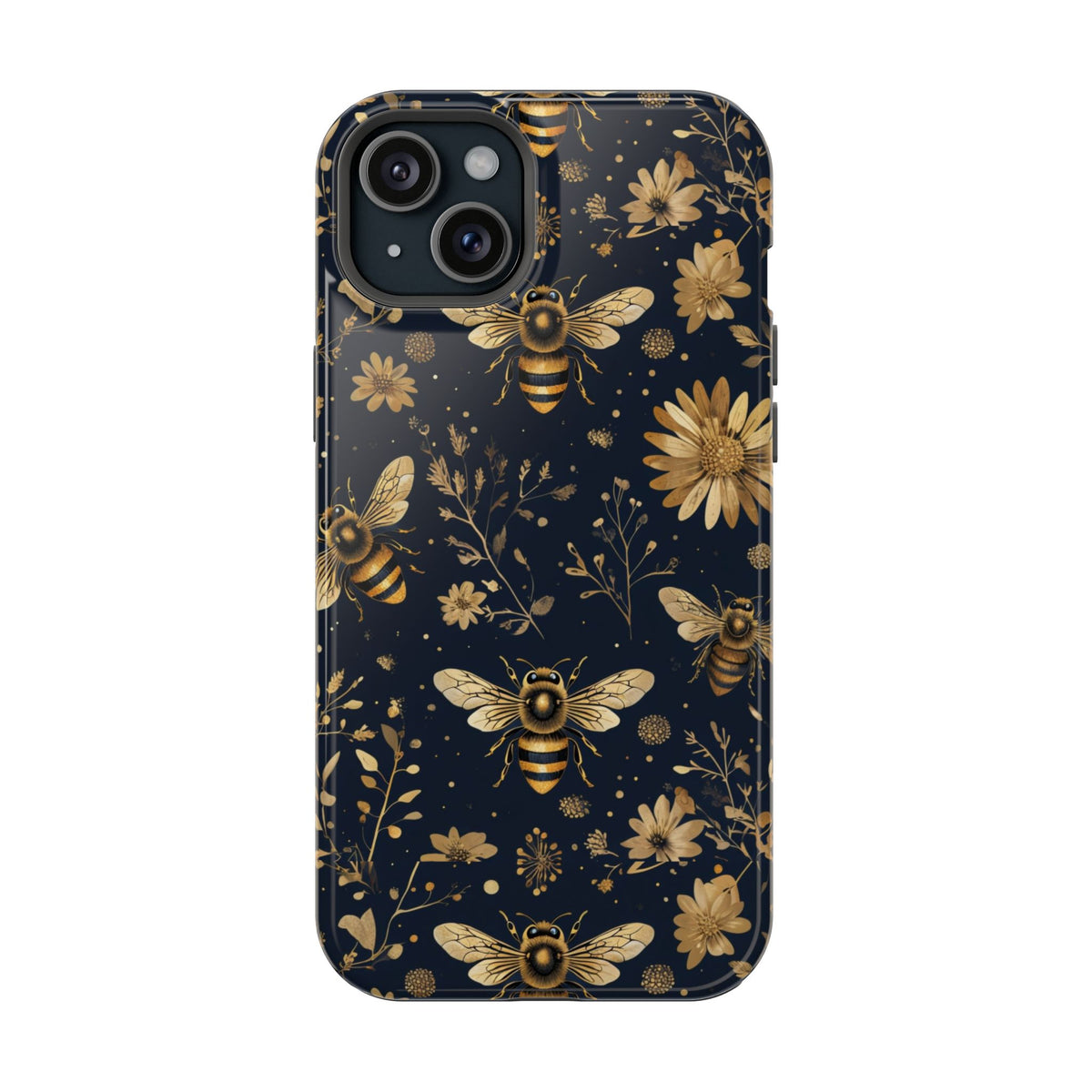 Gold Bees & Daisies Magnetic Tough Case, alternate view