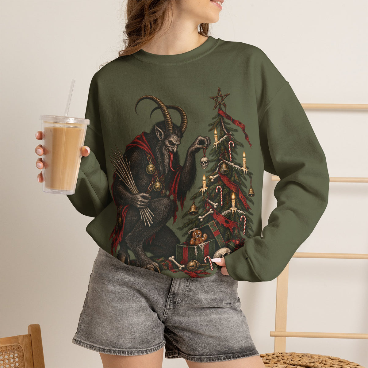 Krampus Christmas Crewneck Sweatshirt