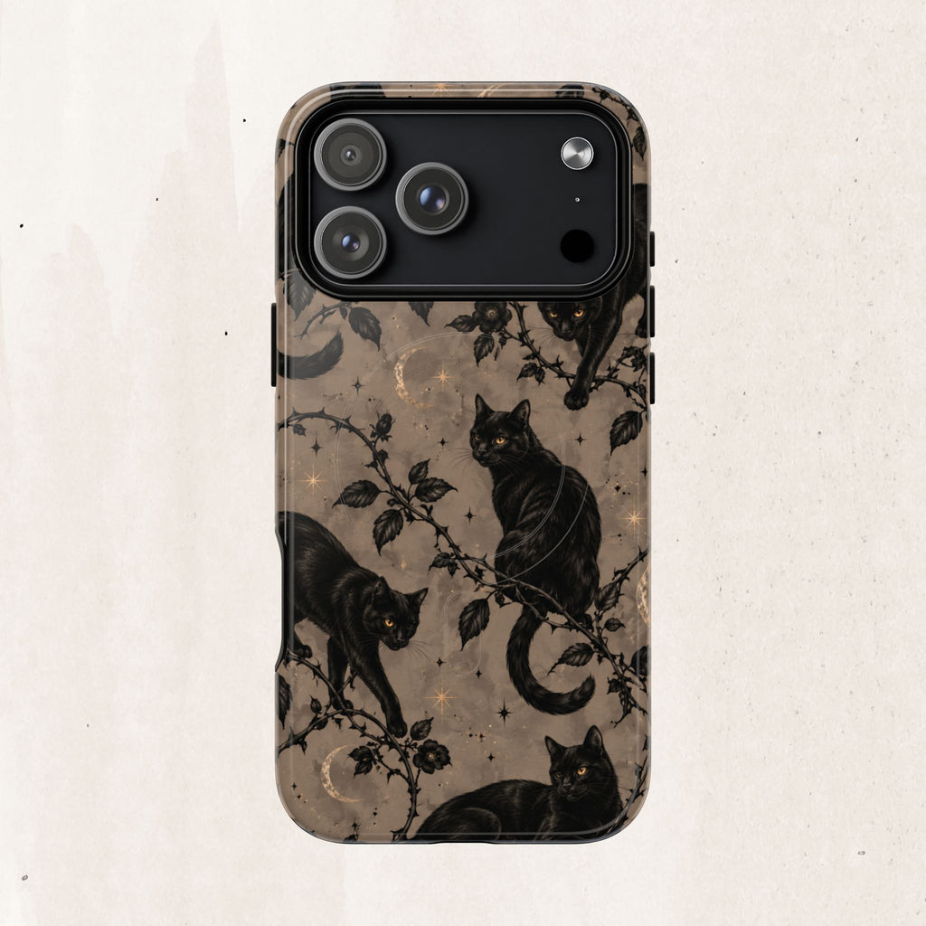 Vintage Black Cats Tough Phone Case