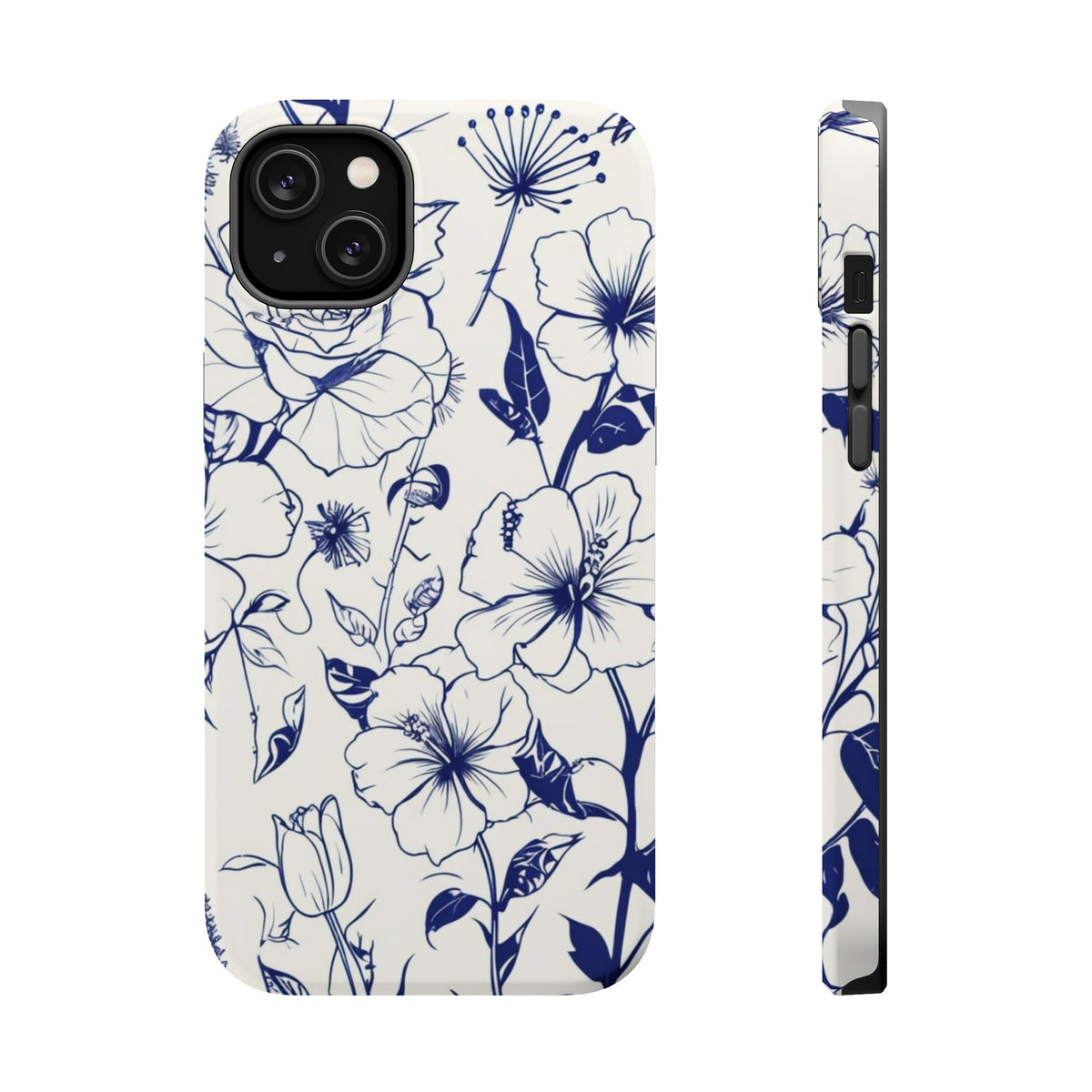 Floral Sketch Magnetic Phone Case, alternate view