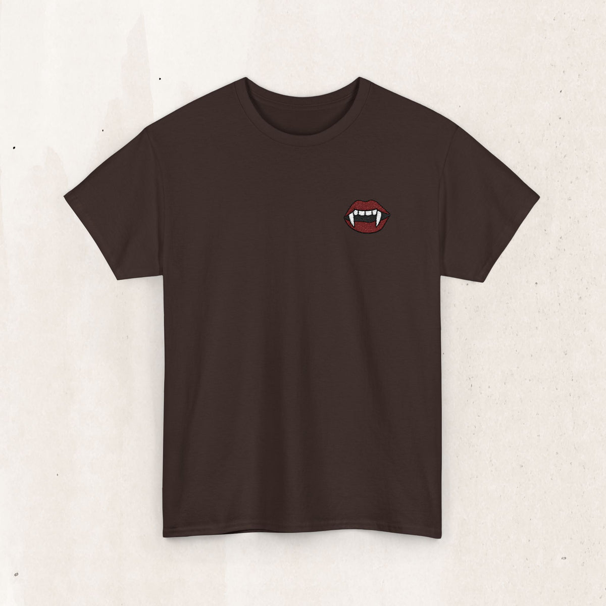 Embroidered Vampire Fangs Tee