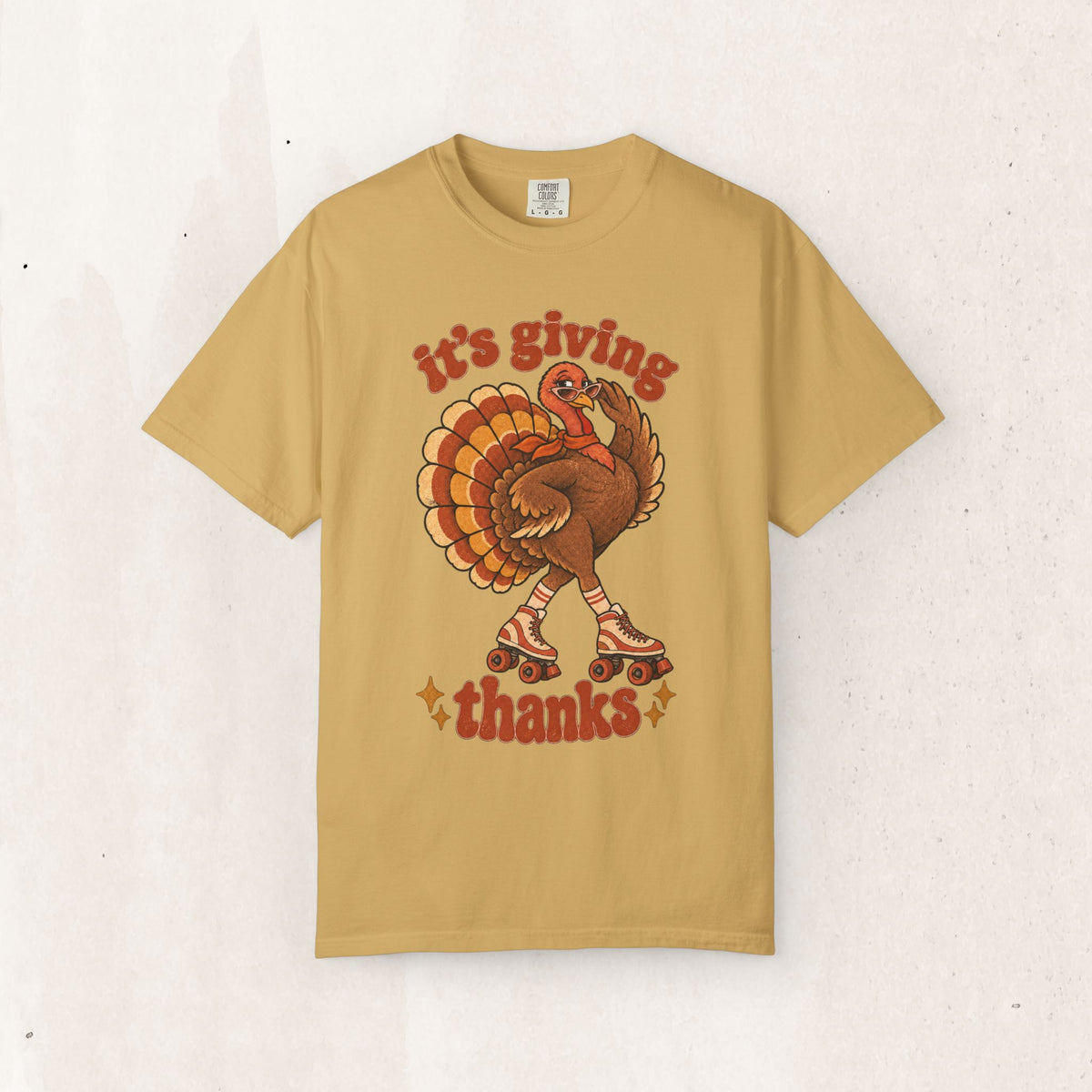 Thanksgiving Roller Turkey "It's Giving Thanks" Tee