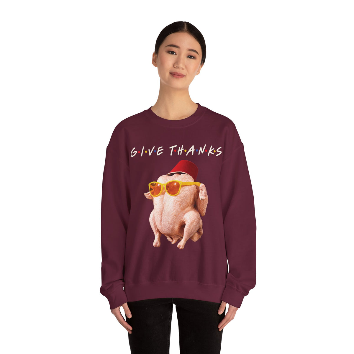Thanksgiving FRIENDS Turkey Crewneck Sweatshirt Printify