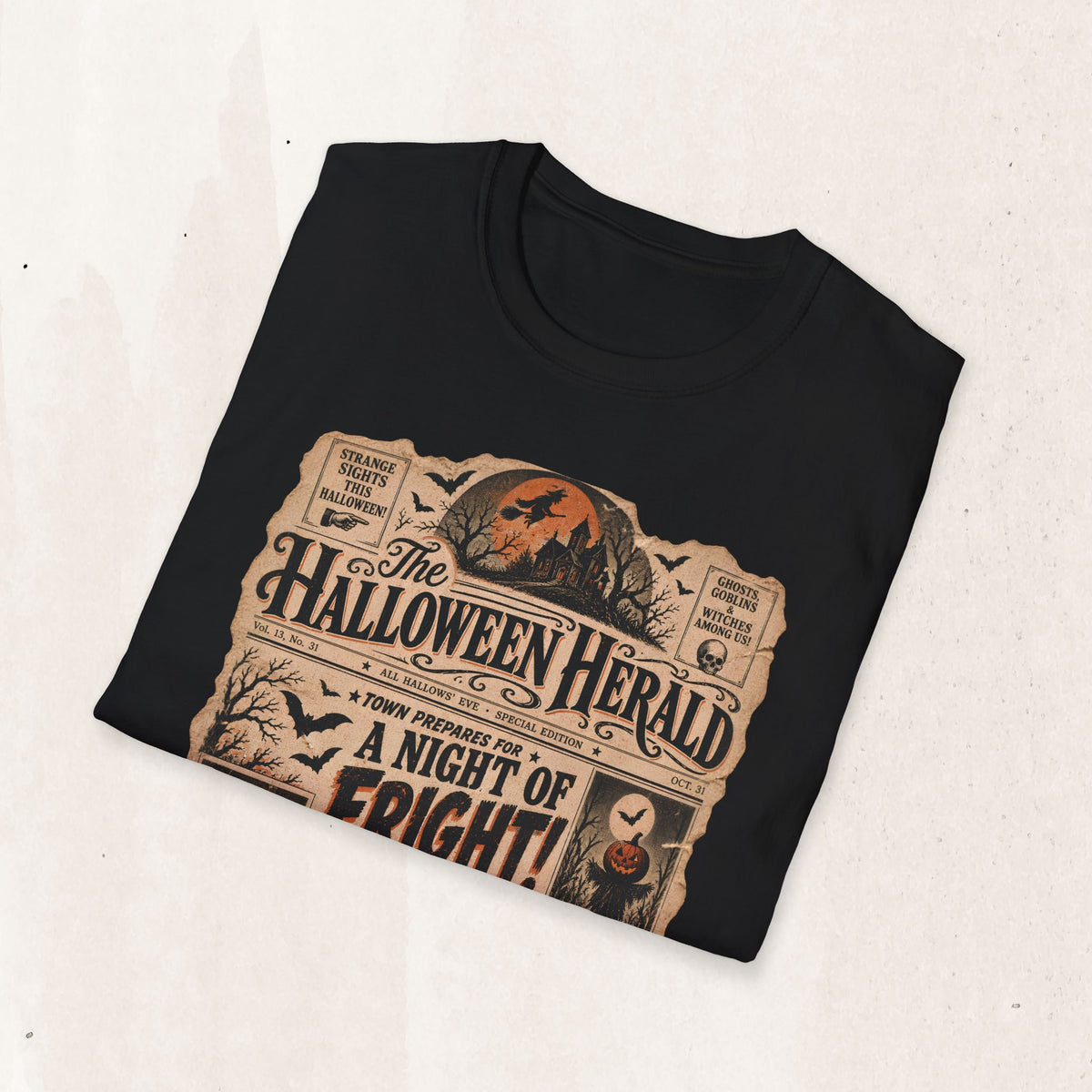 Halloween Herald Newspaper Tee