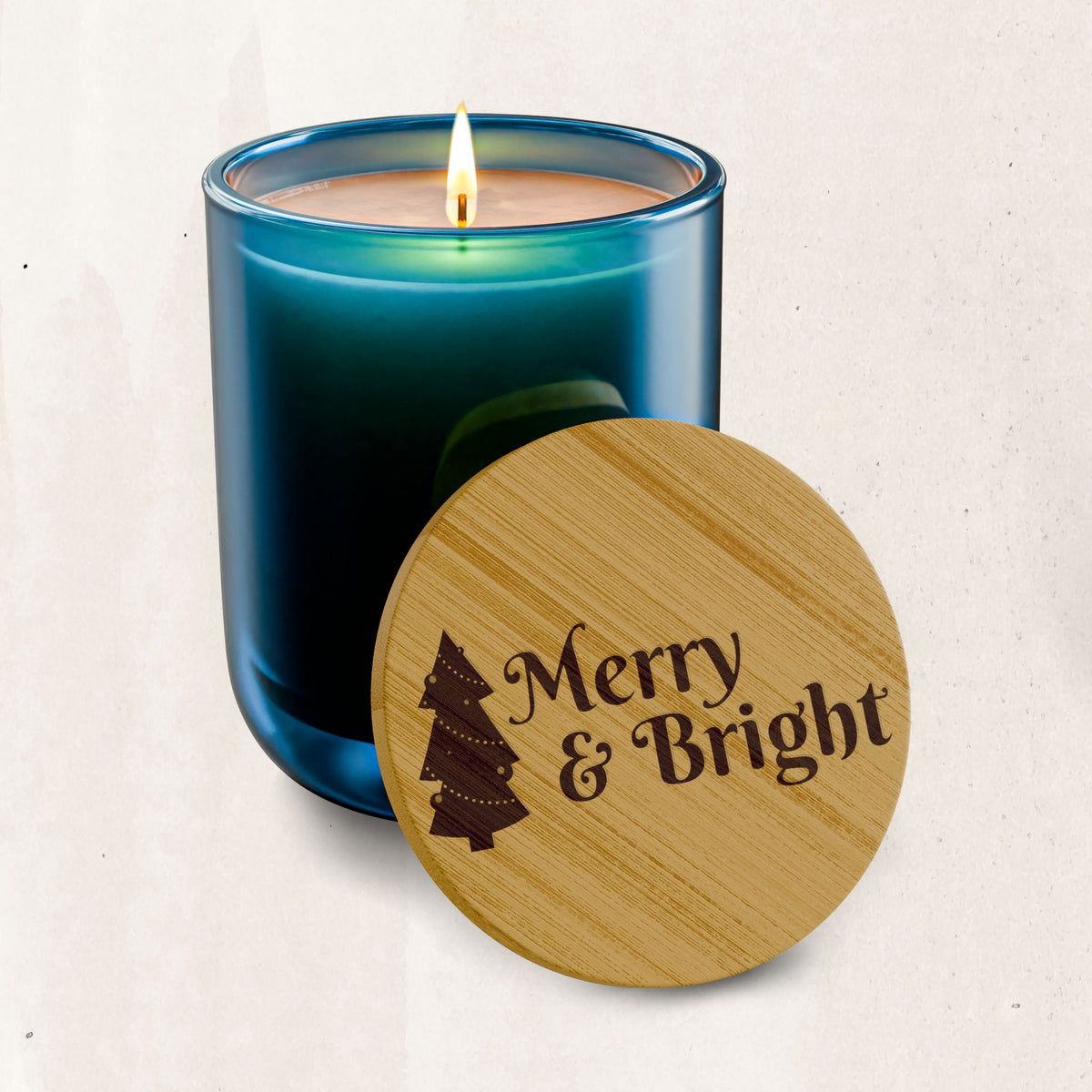 Merry & Bright Engraved Soy Candle (14 oz)