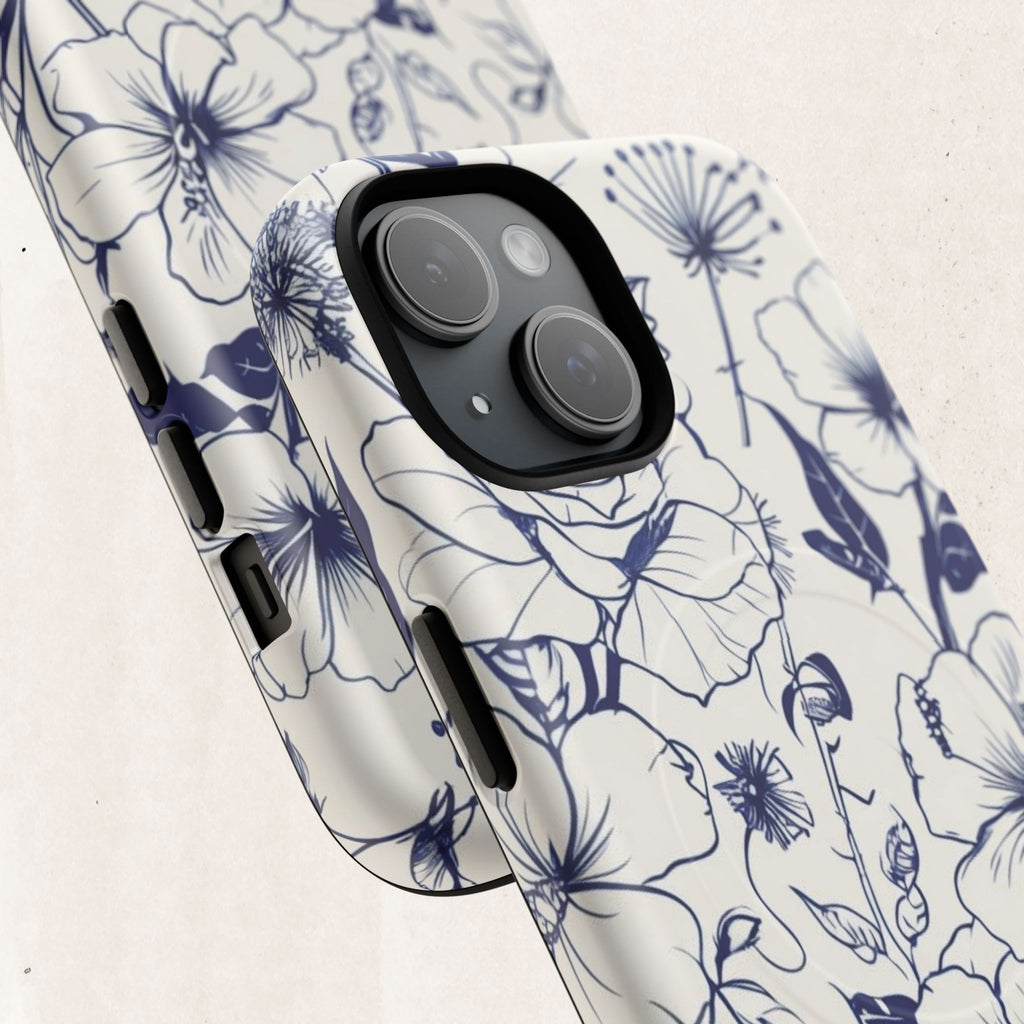 Floral Sketch Tough Magnetic Phone Case