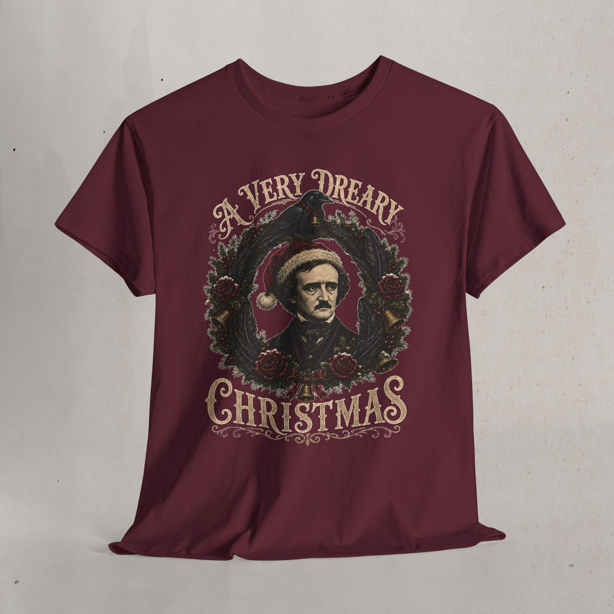 Edgar Allan Poe 'A Very Dreary Christmas' Graphic Tee