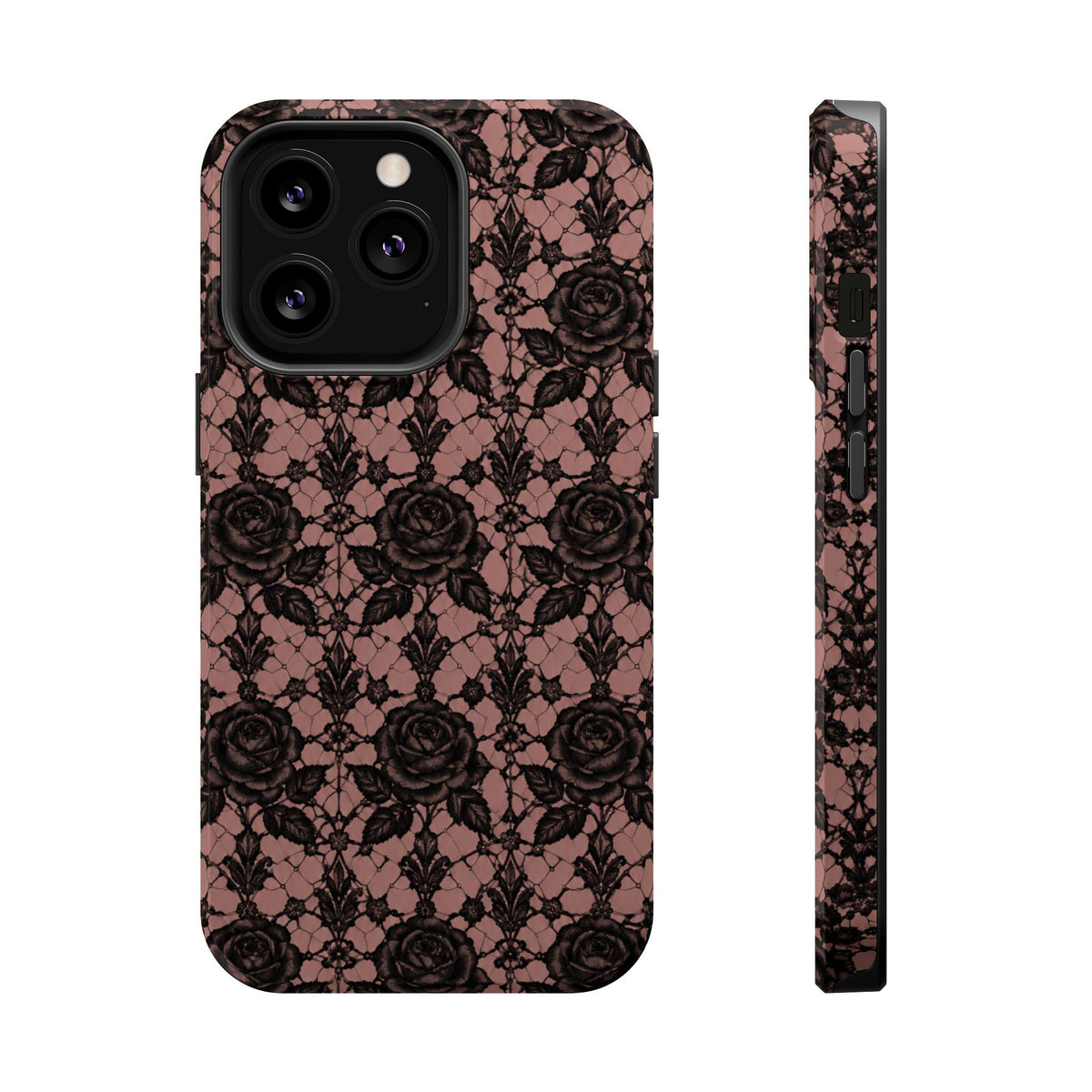 Vintage Black Rose Phone Case, alternate view