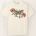 Vintage Moth and Poppy Botanical Tee – Ivory