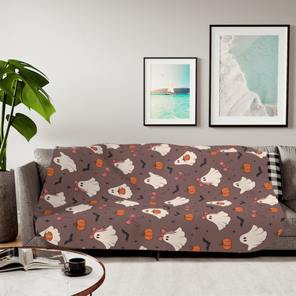 Autumn Ghosts Sherpa Blanket