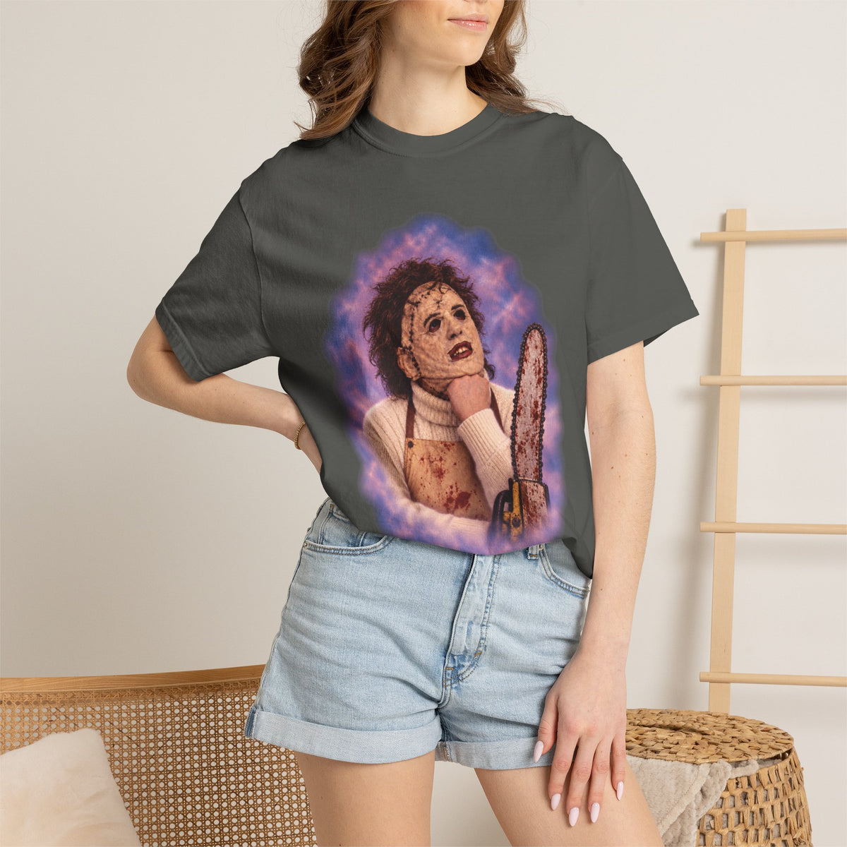 Leatherface 80's Portrait Tee
