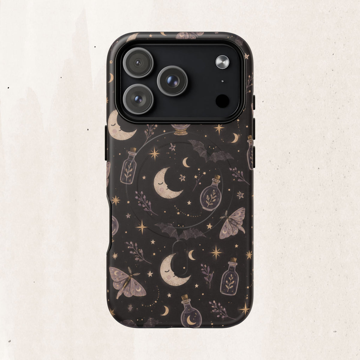 Moon & Moth Magnetic Phone Case — Celestial Protective Tough Case